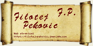 Filotej Peković vizit kartica